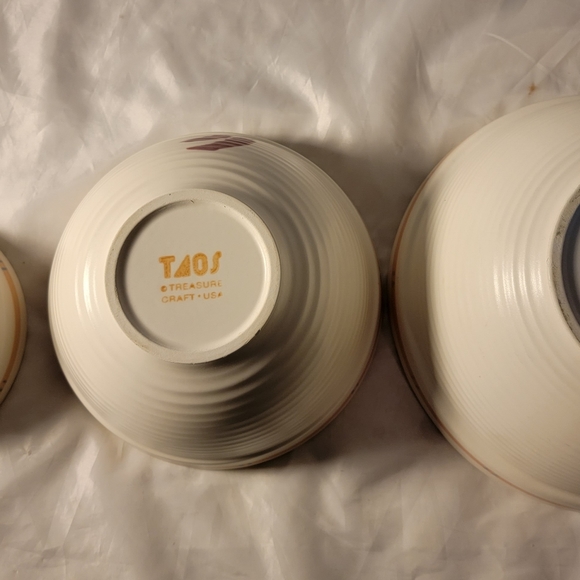 Mixing Bowl Set Vintage Taos Treasure Craft Chili Pepper - Picture 2 of 8